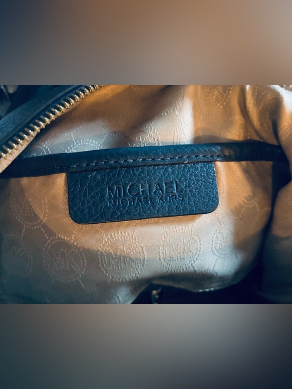 Michael Kors Dark Navy Soft Pebbled Leather Crossbody Set with Gold hardware - Picture 7 of 14